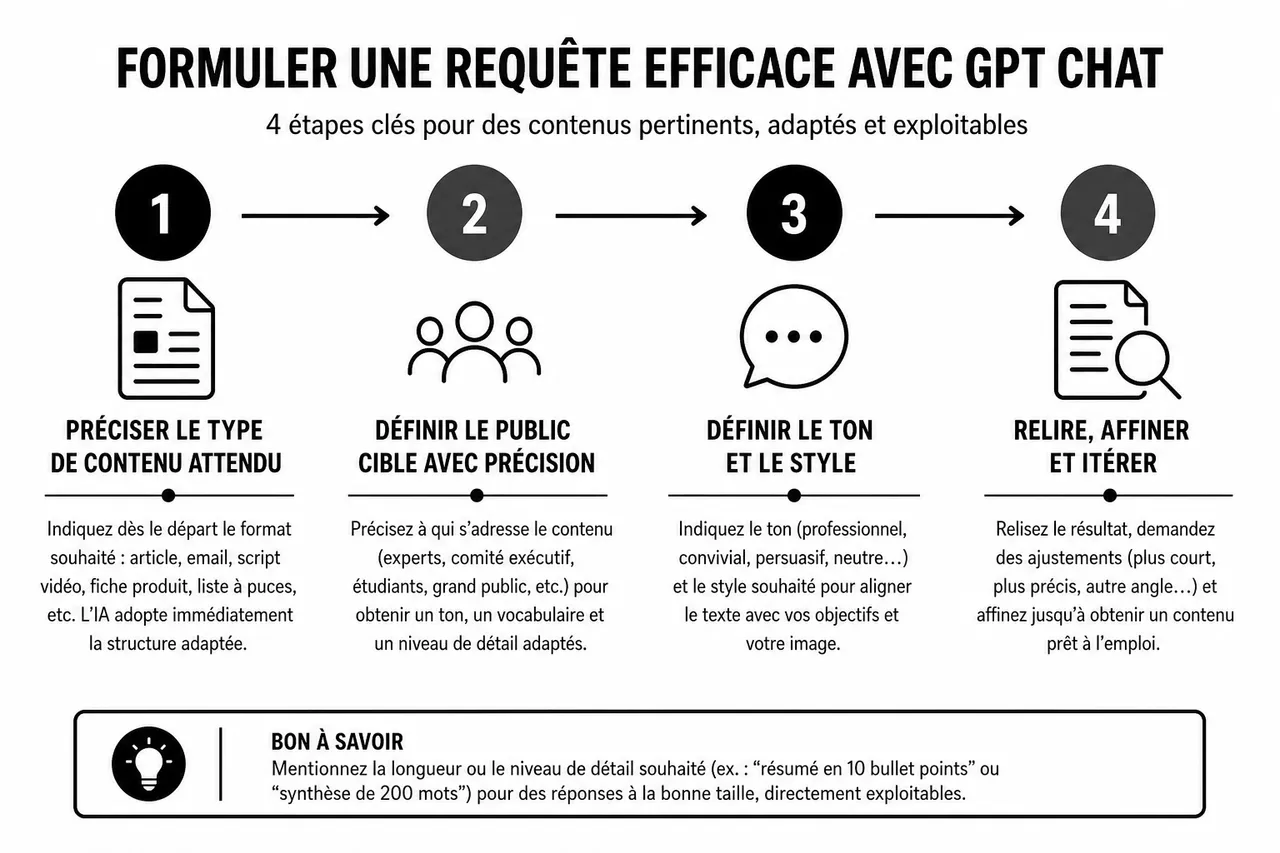 GPT Chat en 2026: 12 cas d'usage concrets pour générer, traduire et résumer vos textes , Conseils pour optimiser l’utilisation de GPT Chat