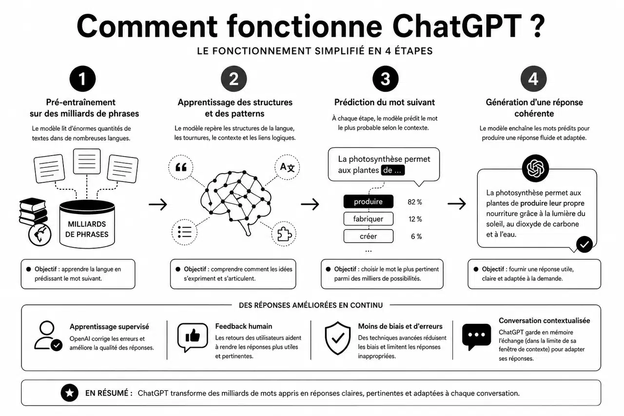 IA ChatGPT: comment cette intelligence artificielle fonctionne et ce qu’elle peut (vraiment) faire , Comment fonctionne ChatGPT et quels sont ses avantages uniques?