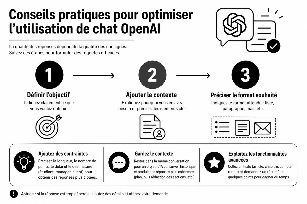Chat OpenAI pour discuter avec une IA: où le trouver et comment bien s’en servir? , Conseils pratiques pour optimiser l’utilisation de chat OpenAI