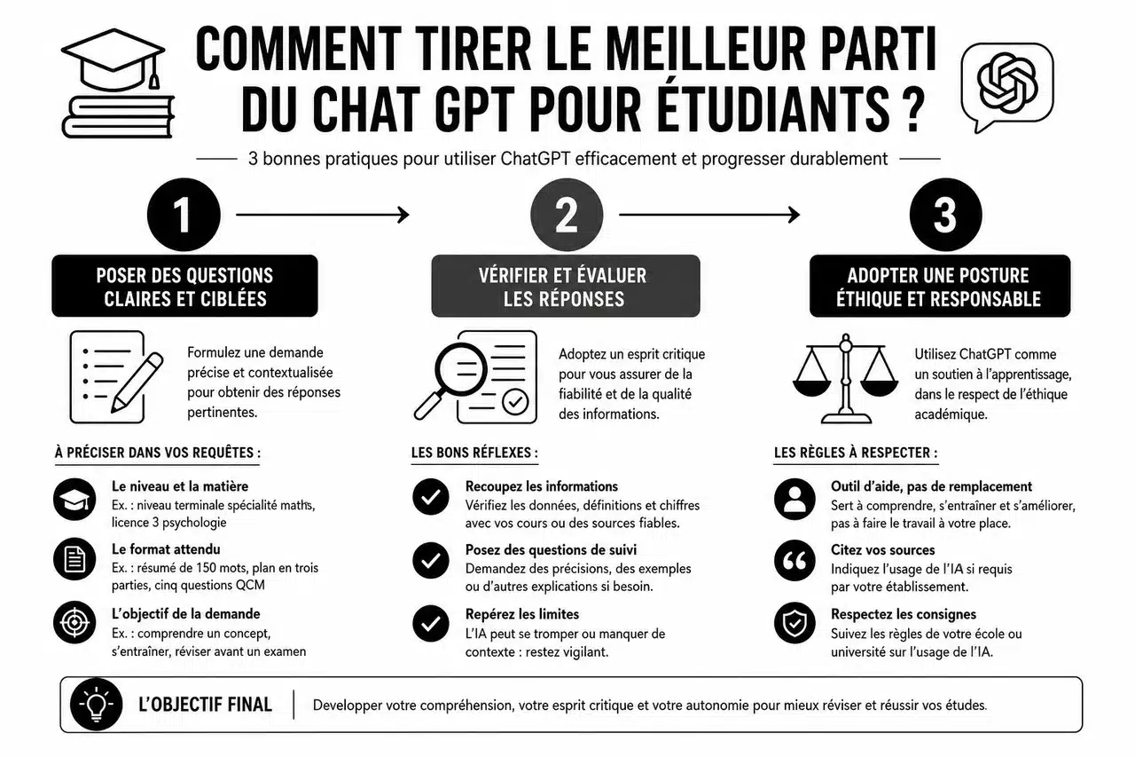 Comment utiliser un chatbot IA pour mieux réviser et réussir vos études? , Comment tirer le meilleur parti du chat gpt pour étudiants?