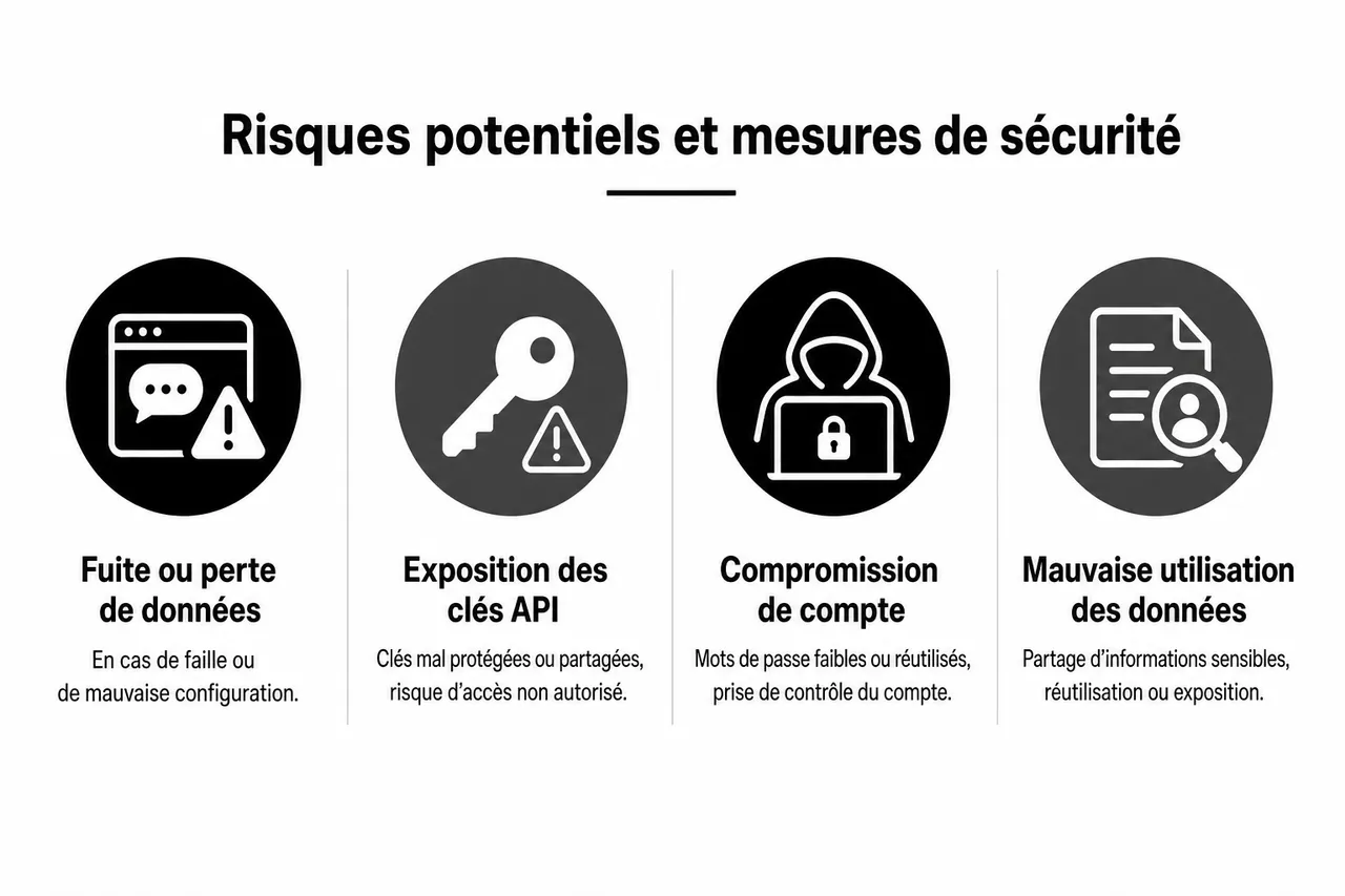 Données personnelles et chatbots IA, ce qu’il faut vraiment savoir avant de poser vos questions , Risques potentiels et mesures de sécurité