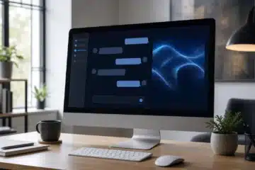 Interface de chat avec intelligence artificielle en français moderne