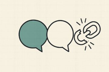Illustration line-art de bulles de conversation formant un infini a cote d'un maillon de chaine qui se brise, symbole d'un ChatGPT sans limite